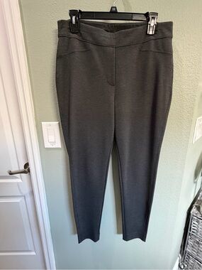 Chico's Straight Leg Ponte Pants - Charcoal Gray